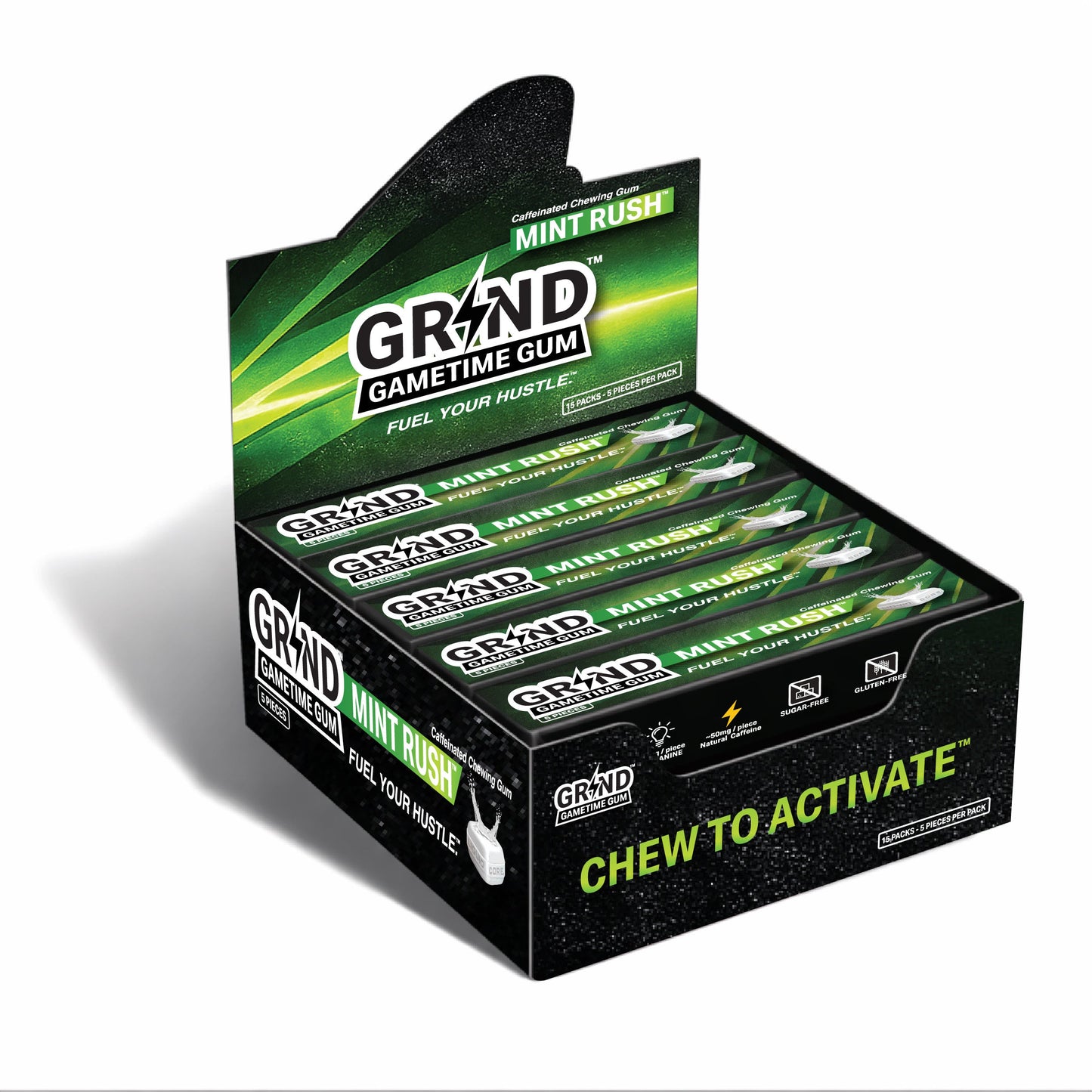 GameTime Gum Mint Rush - Retail Tray Case 1,500 Pieces
